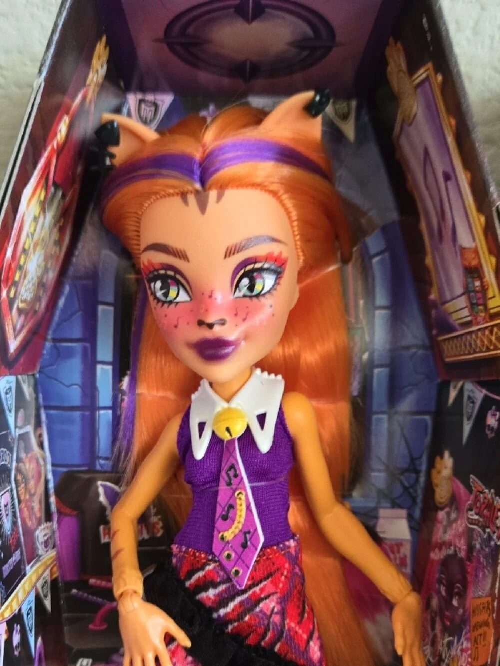 Monster High Dolls Set Of 4 Purple, Pink, Orange & Blue